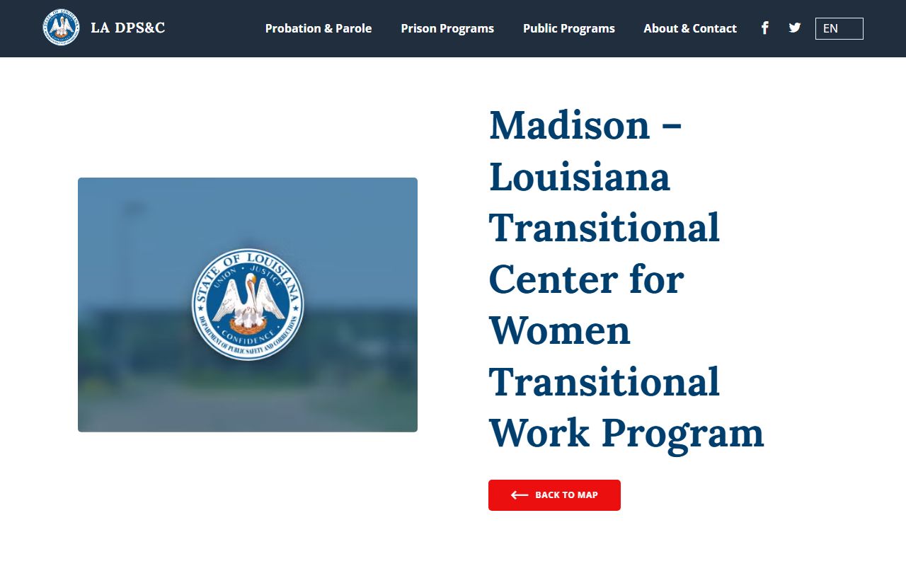 DPS&C Louisiana Transitional Center for Women inmate search listing in Madison Parish